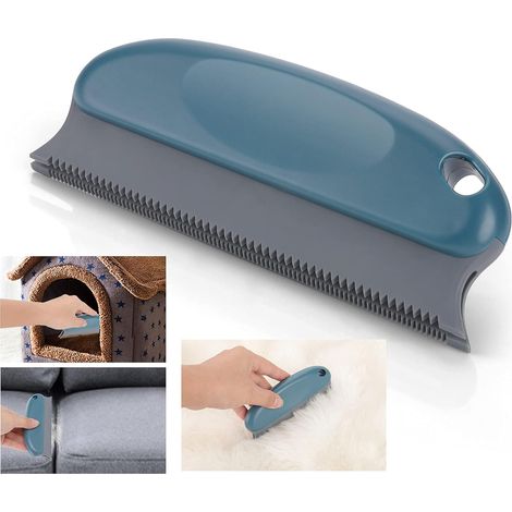 Tierhaarbürste, Fusselentfernerkamm, Gummibürste Für Hunde Und Katzen (dunkelblau) Für Teppiche, Kleidung, Möbel, Sofas, Autos - Dunkelblau