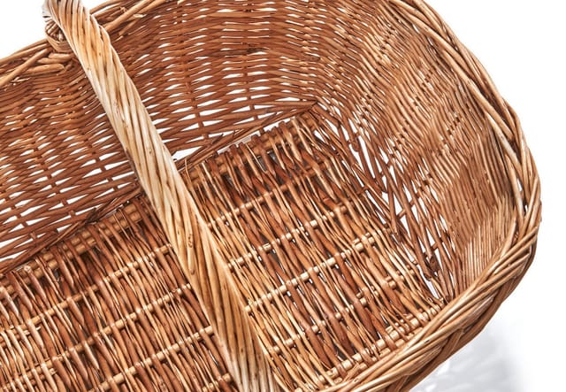 Kobolo Einkaufskorb Geflochtener Weidenkorb Korb Shopper LEON, aus Weide