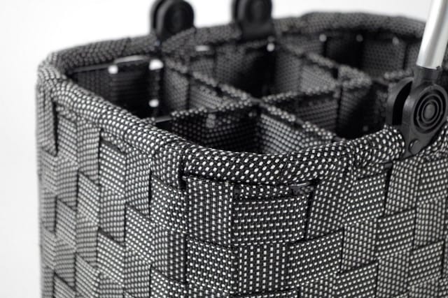 Kobolo Flaschenkorb Flaschenträger -Nylon- 6 Flaschen - black white
