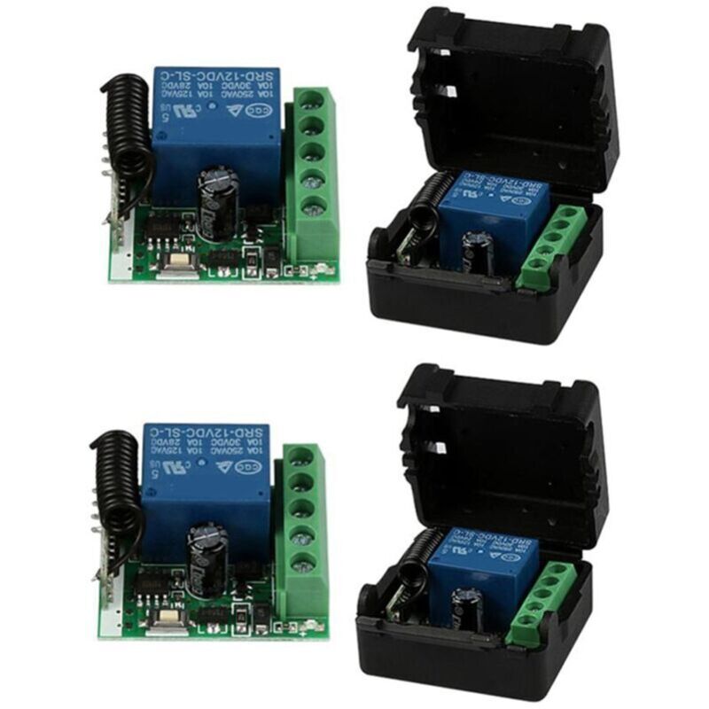 2er-set Universal-funkrelais 12v 1-kanal 433mhz Empfänger Sender Taste Diy