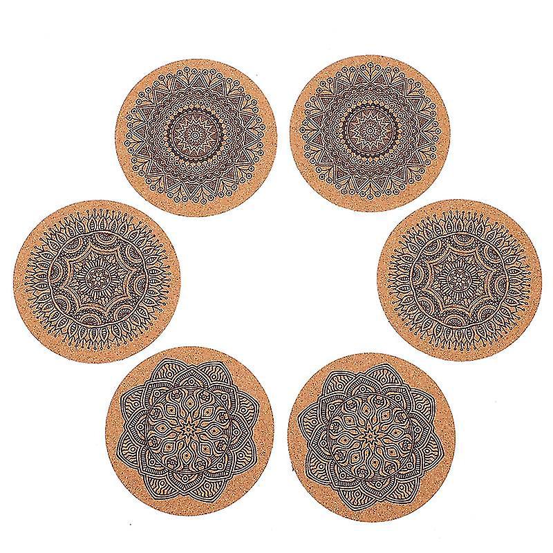6er-pack Mandala-untersetzer