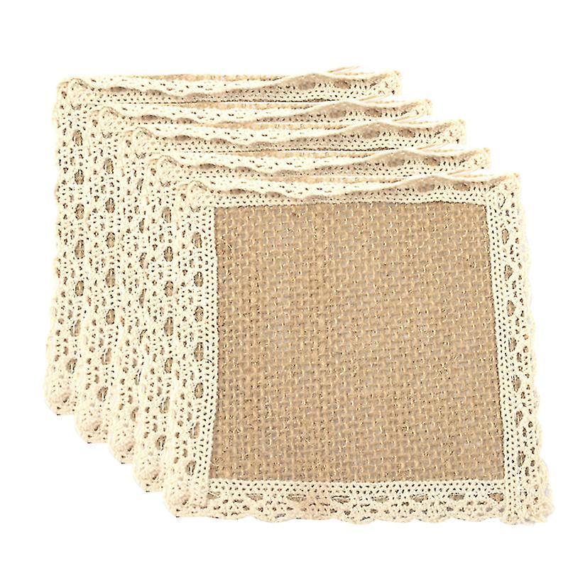 8-teiliges Set Jute-untersetzer