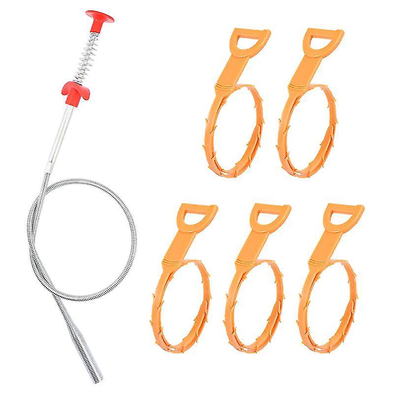 6-teiliges Multifunktionales Abflussreinigungswerkzeug
