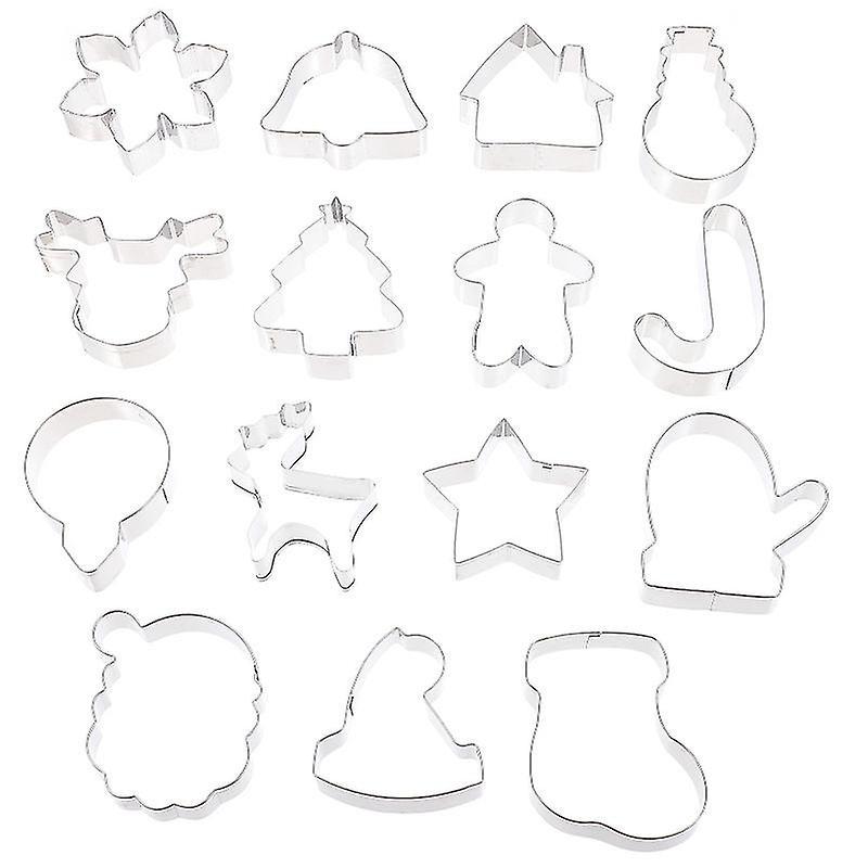 15-teilige Weihnachtsplätzchen-backform