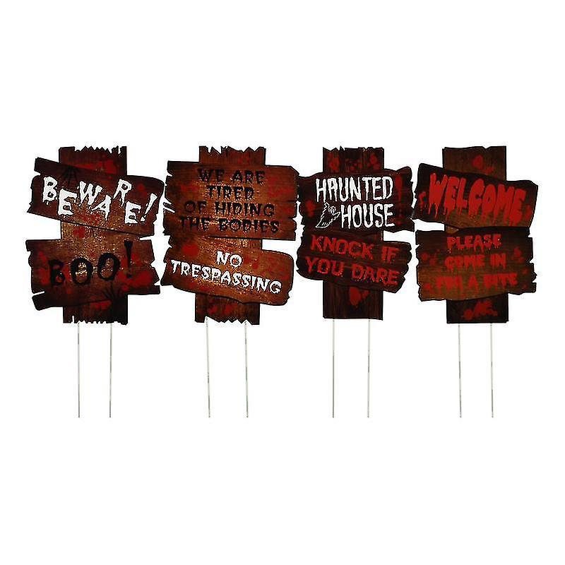 4 Halloween-gartenschilder