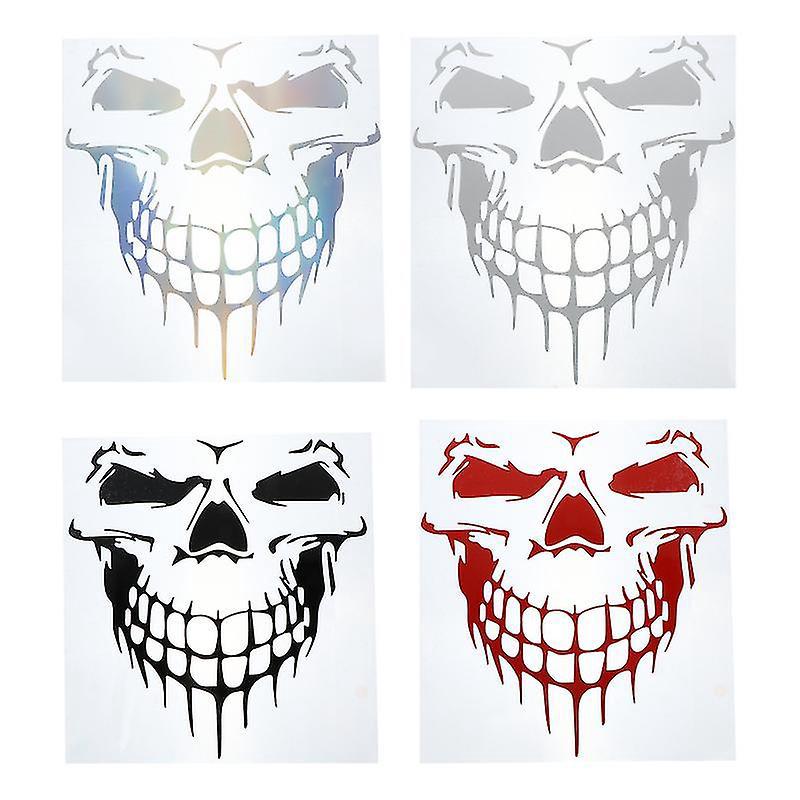 4er-pack Totenkopf-aufkleber