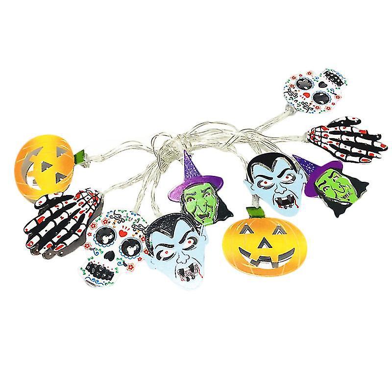 1 Stück Halloween-kürbis-lichterkette