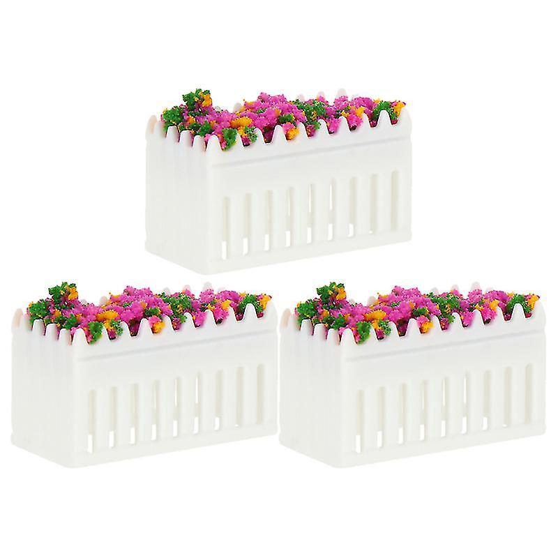 3 Miniatur-blumenbeete