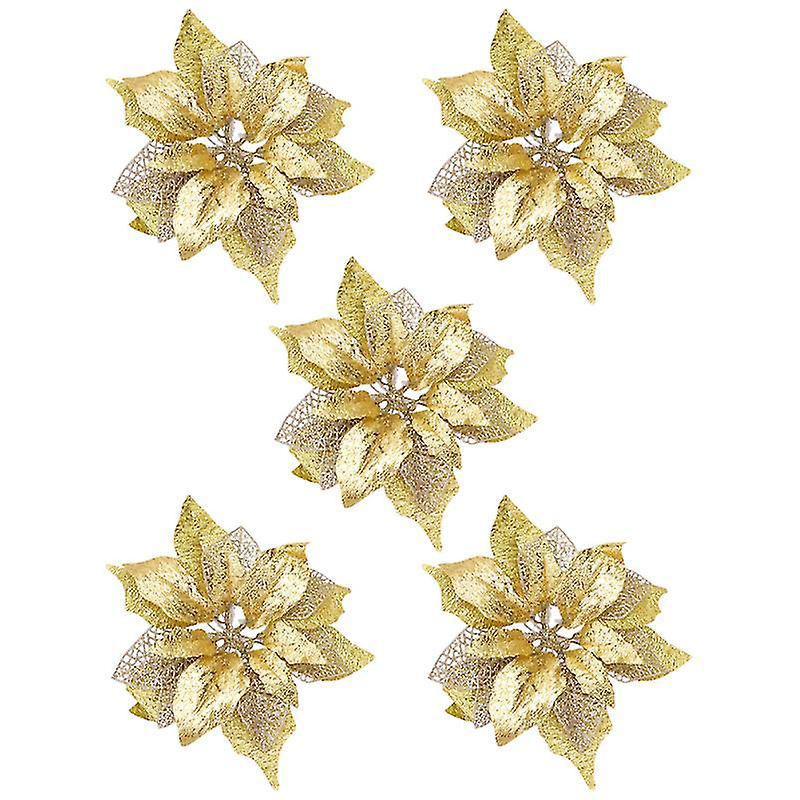 5 Stück Künstliche Weihnachtsblumen