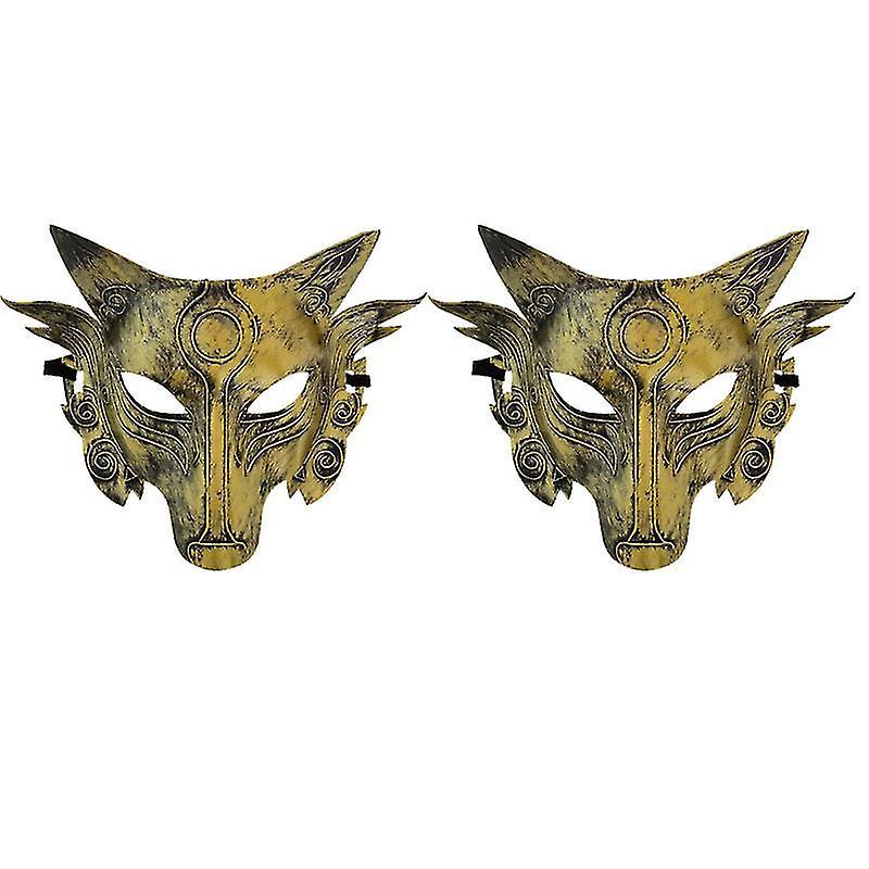 4 Stück Wolfsmasken