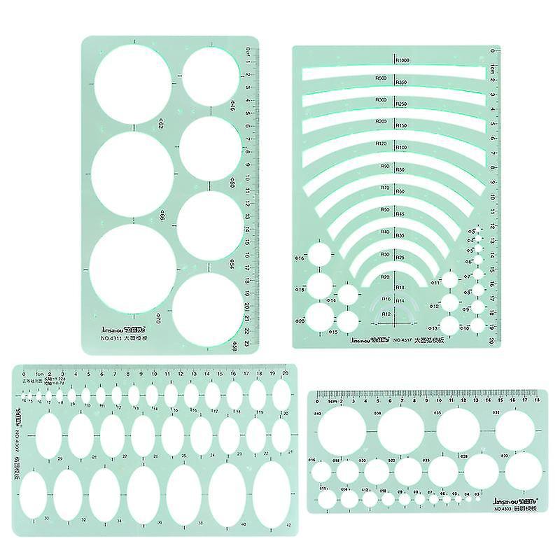 4-teiliges Messschablonenset