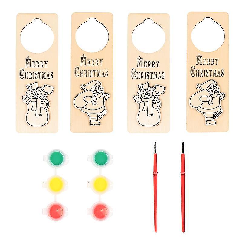 4-teiliges Türschild Aus Holz