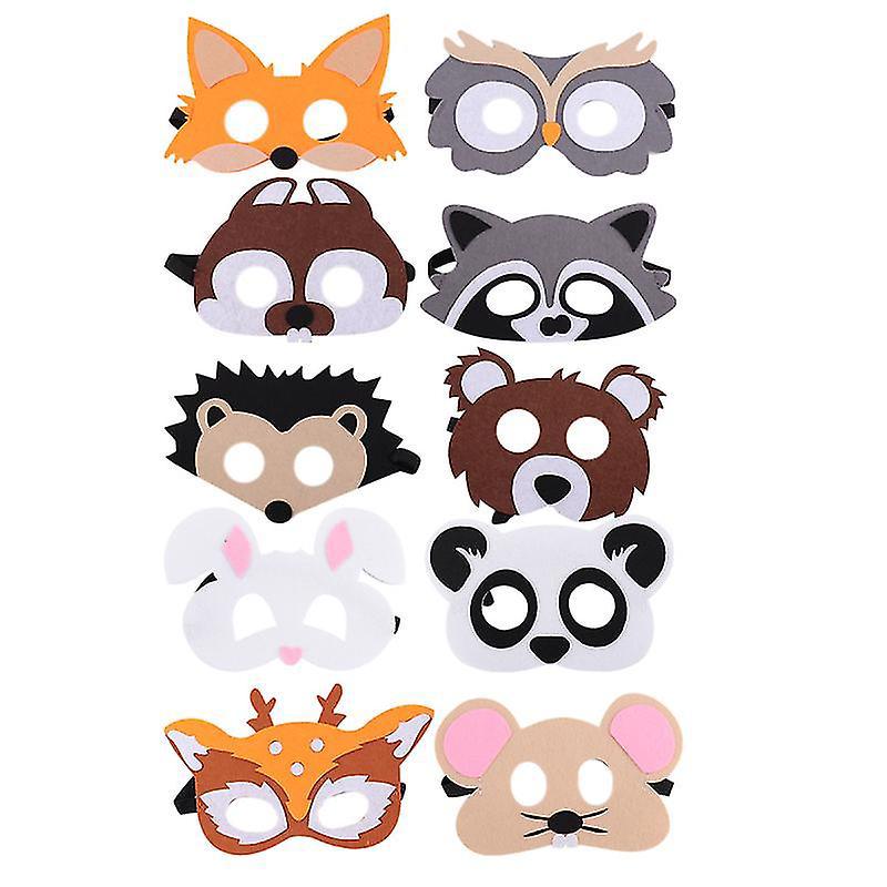 10 Stück Tiergesichtsmasken