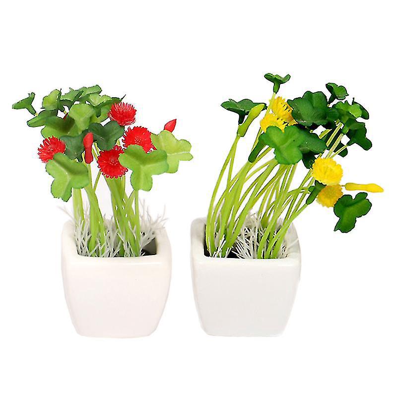 2 Künstliche Lotusblumen Im Topf