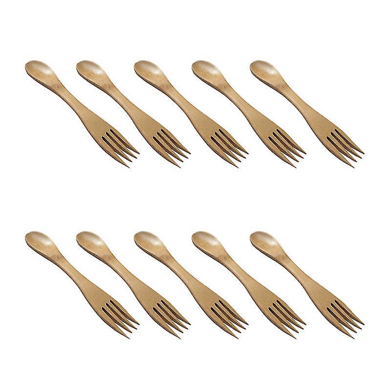 10 Stück Bambus-spork