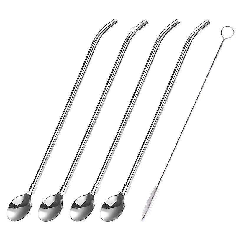 5 Stück Strohhalme Löffel