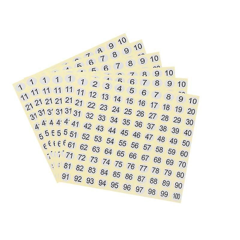 30 Blatt Zahlenaufkleber