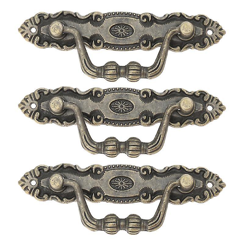 3-teiliges Set Antiker Ring-schubladengriffe