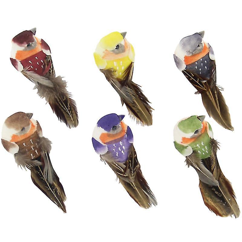 6-teilige Künstliche Vogeldekoration