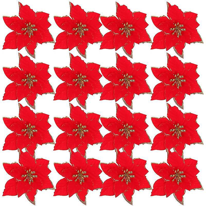 24 Künstliche Weihnachtsblumen