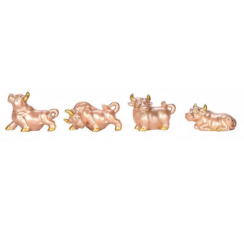 4-teiliges Set Stierfiguren