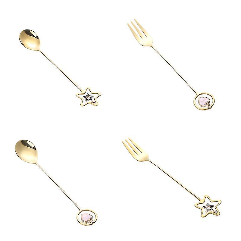 1 Set Weihnachtslöffel Und -gabel