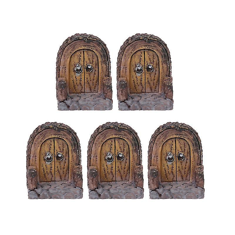 5 Stück Mini-holztüren Für Den Innenhof