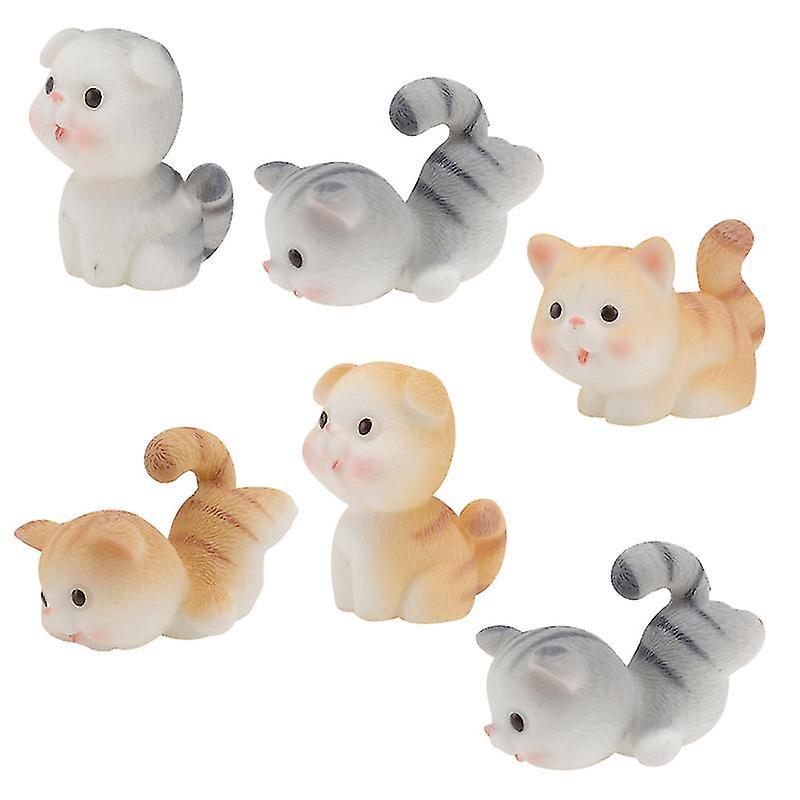 6-teiliges Katzenmodell Aus Kunstharz