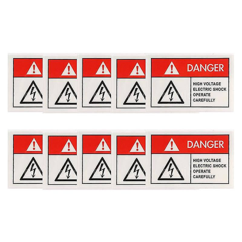 10 Stück Warnaufkleber