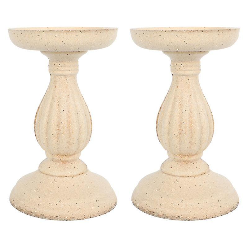 2 Stück Kerzenständer Aus Holz