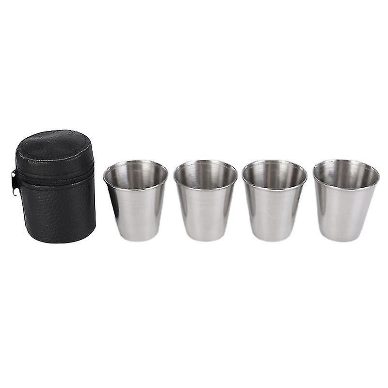 1 Set Edelstahl-schnapsbecher