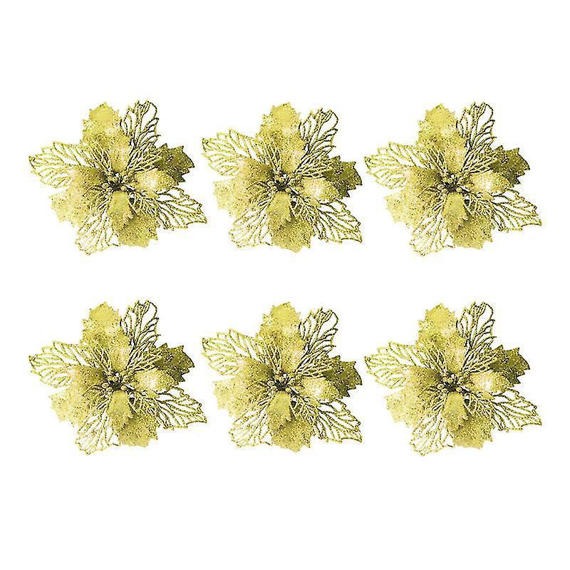6-teiliges Set Weihnachtlicher Dekoblumen