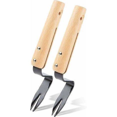 Dbbegk 2-teiliges Handunkrautstecher-set, Manuelle Wurzelentferner-gabel, Unkrautbekämpfungswerkzeug Mit Griff Für Die Gartenpflege, Fontainebleau