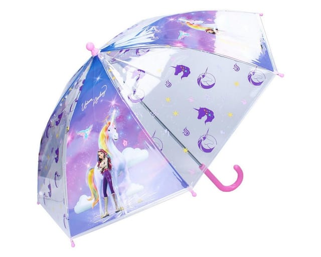 Vadobag Stockregenschirm Kinderschirm Regenschirm Unicorn Academy, Rainy Days