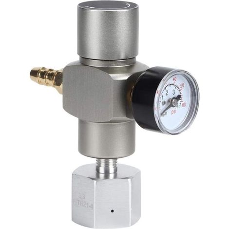 Co2-druckregler, 2-in-1 Mini-co2-gasregler Und Manometer Für Soda Mit 3/8-zoll-auf-tr21.4-adapter Für Sodastream