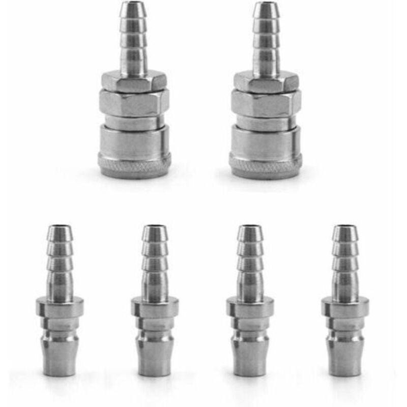 6 Stück Luftkompressor-steckverbinder, 8 Mm Schnellkupplung Pneumatisch Männlich/weiblich (sh20+ph20)