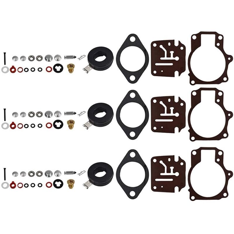 3er Set Vergaser-reparatur- Und Schwimmerkit Für Evinrude 396701 65 70 75