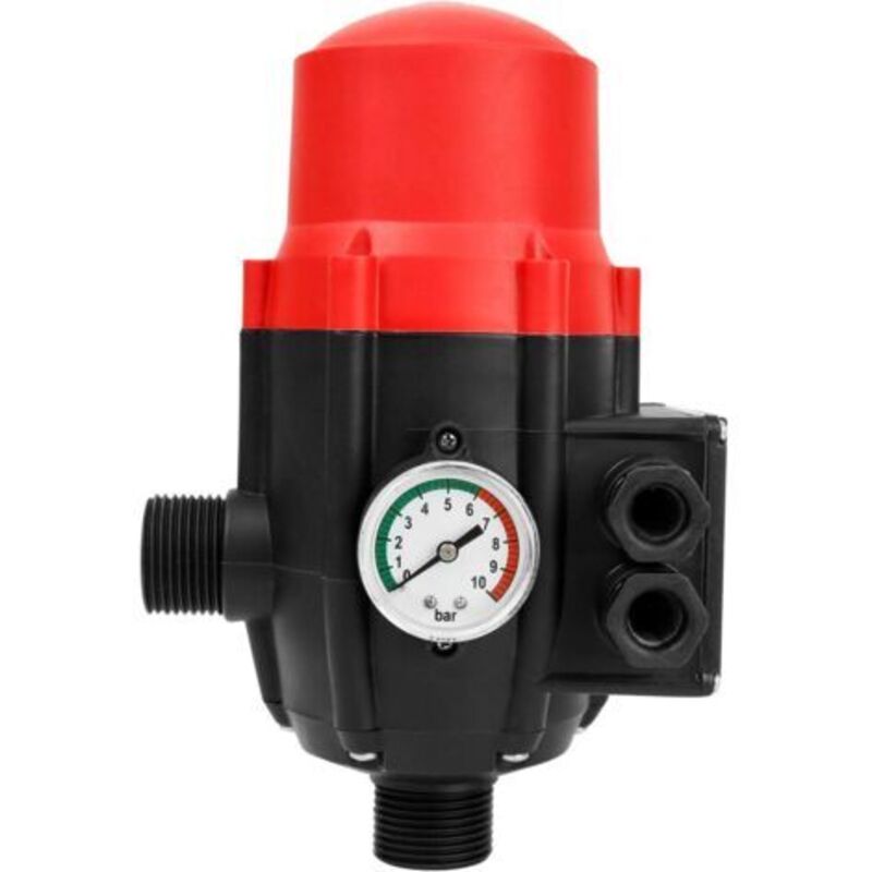 Wasserpumpendruckwächter 10 Bar, Elektrischer Druckschalter, Automatisches Ein- Und Ausschalten, Rot (anschluss: G1)