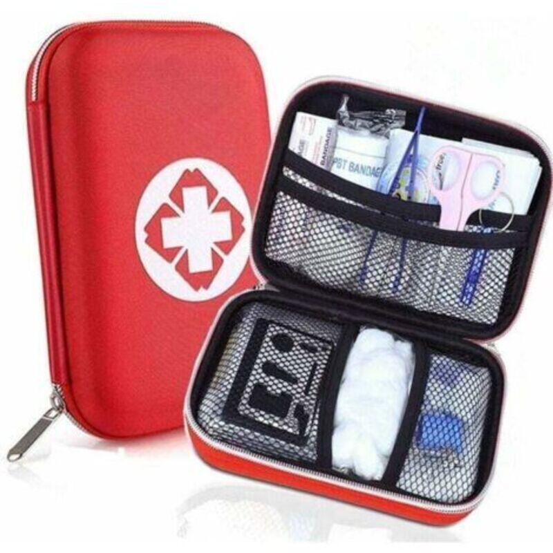 Erste-hilfe-set, Mini-medizinkasten, Komplettset Für Auto, Reise, Büro, Wandern, Sport, Zuhause, Unternehmen (rot)