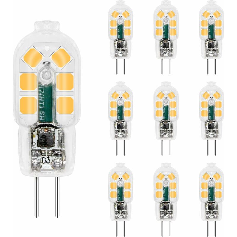 G4 Led Lampe 12v 2w Neutralweiß 4000k, 200lm, Ersatz Für Halogenlampe G4 10w 20w, Nicht Dimmbar, Ac Dc G4 12v Led 4000k Für Dunstabzugshaube, Kronleuchter, 10er Pack