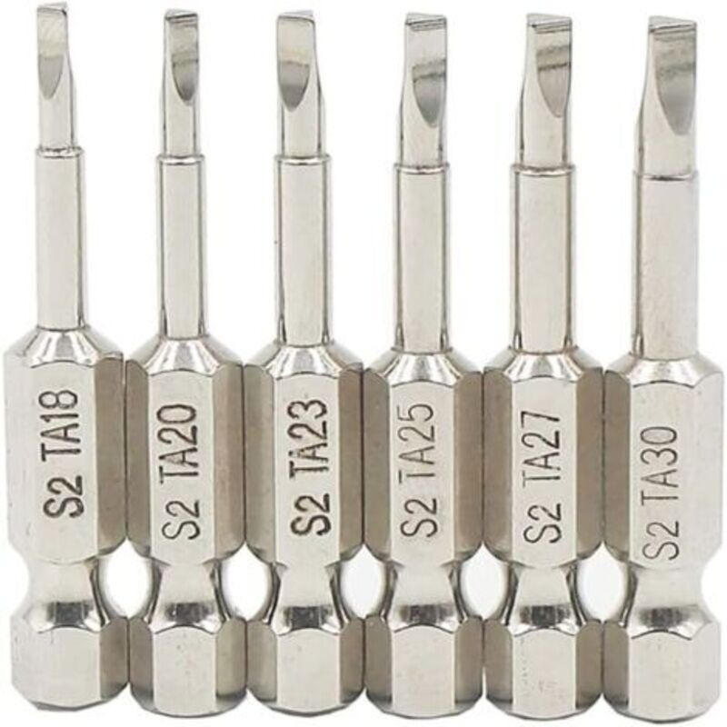6 Stück 50 Mm 1/4-zoll Sechskantiger Schaft, Magnetisch, Dreieckiger Kopf, Schraubendreher-bit-set Aus S2-stahl, Dreieck-bohrer