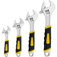 4-teiliges Set Verstellbarer Schraubenschlüssel, 4 Größen Ganghebel Aus Kohlenstoffstahl, Multifunktionaler Verstellbarer Schraubenschlüssel Mit Metrischen Skalen Und Rutschfestem Griff Für Haus Und G