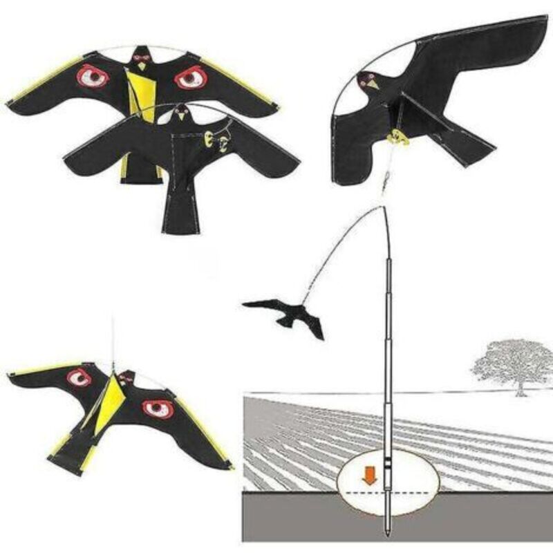 Vogelscheuche Abwehrschreck Flugdrachen Falke Für Garten Hof Haus Dekoration - Schutz Für Die Farm