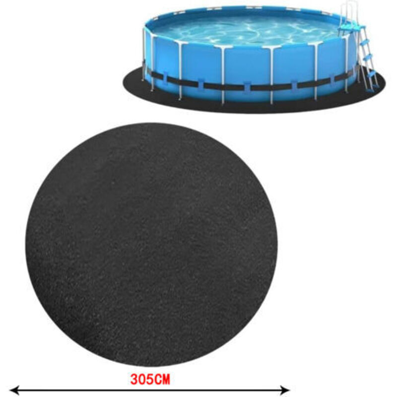 Runder Bodenteppich Für Aufstellpool – Durchmesser 3,05 M – Robustes Geotextilmaterial – Schützt Vor Durchstichen Und Schmutz