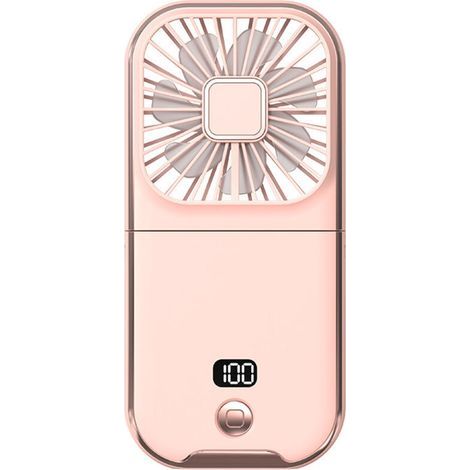 Tragbarer Mini-usb-ventilator, Rosa, 4 Geschwindigkeitsstufen, 3000 Mah, Kompatibel Mit Laptops