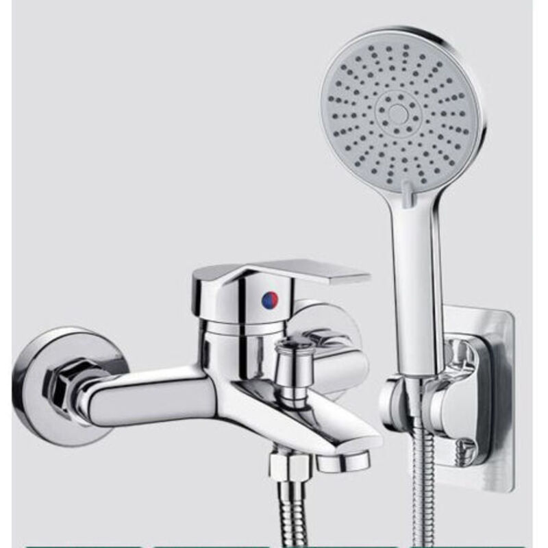 Badewannenmischer, Dusch-/badewannenarmatur Mit Schlauch, 3-strahl-handbrause, Silber