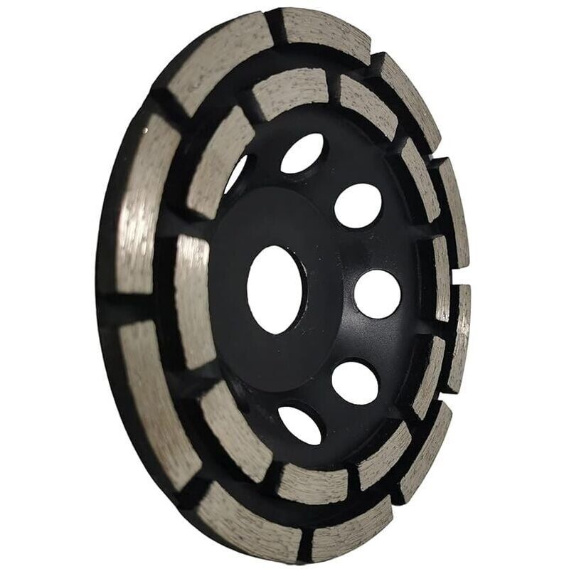 Diamant-schleif- Und Polierscheibe, Diamantbeschichtete Schleifscheibe 125 Mm X 22,23 Mm, Doppelte Reihe, Zum Schleifen Von Estrich, Betonplatten, Fliesen Und Fliesenkleber.