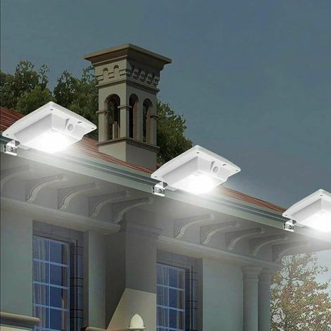 Solarbetriebene Zaunleuchte, Dachrinnenleuchte, 6 Wasserdichte Leds, Gartenbeleuchtung, Außendekoration