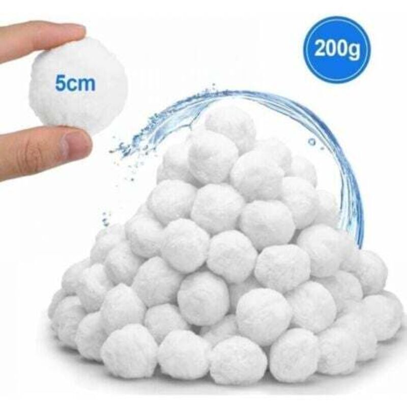 Sabir 200g Filterbälle, Wiederverwendbare Poolfilterbälle, Ersetzen Poolfiltersand, Geeignet Für Poolfiltersysteme