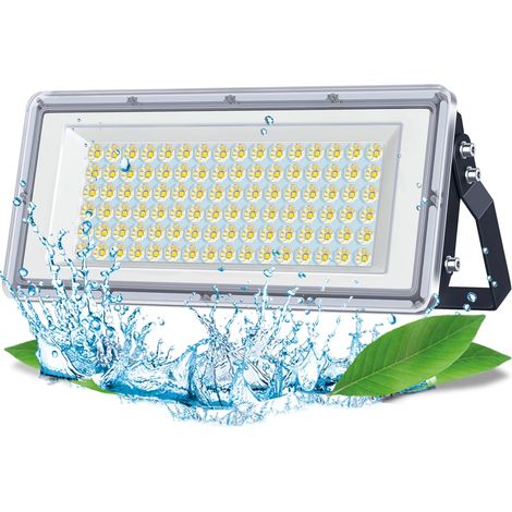 100-w-led-außenstrahler, 10.000 Lm, 7000 K, Ip67 Wasserdicht, 85–265 V, Für Garten, Terrasse, Garage, Fabrik